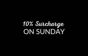 FOUR LEAVES Sunday surcharge